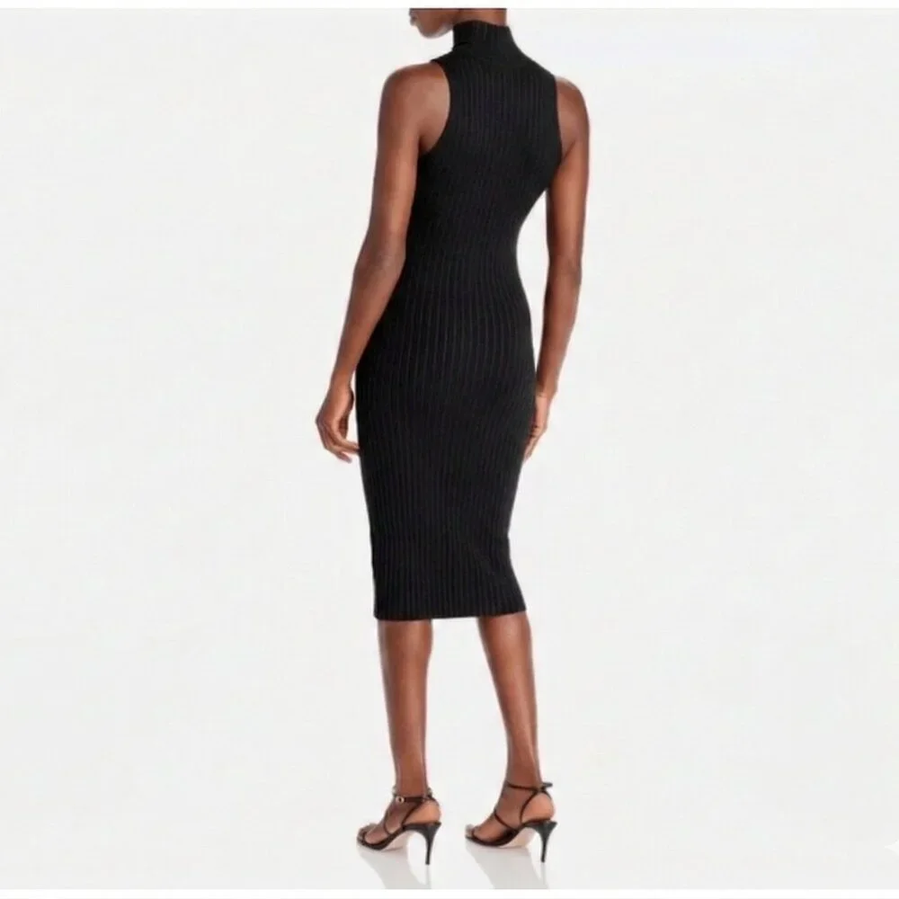 Ramy Brook Regina Mock Neck Dress – Black – Size S – NWT